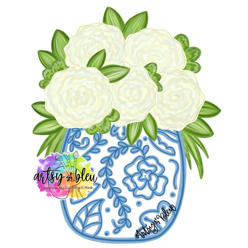 ABL Floral Chinoiserie Vase|Default Title