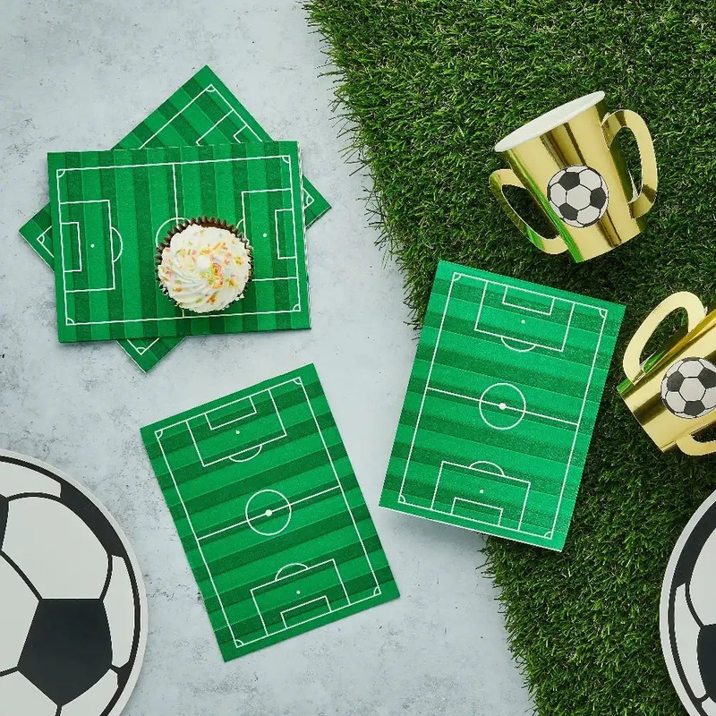 Football Pitch Paper Napkins (x16)