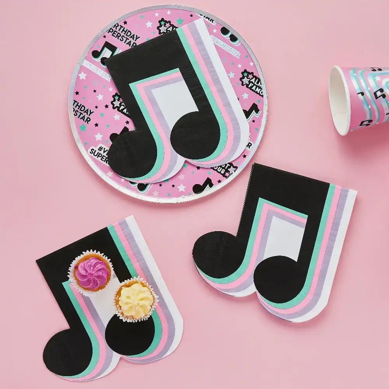 Musical Note Paper Napkins (x16)