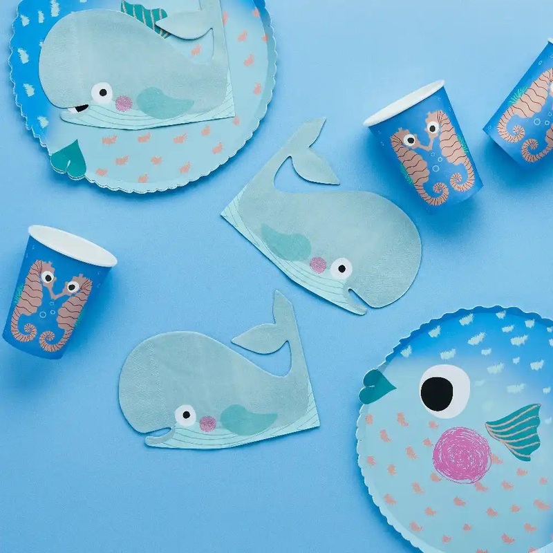 Whale Paper Napkins (x16)