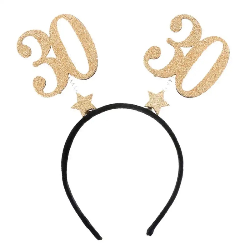 30th Birthday Glitter Sparkle Headband