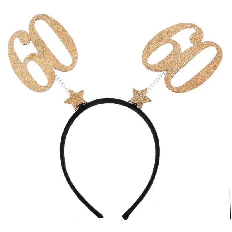 60th Birthday Glitter Sparkle Headband