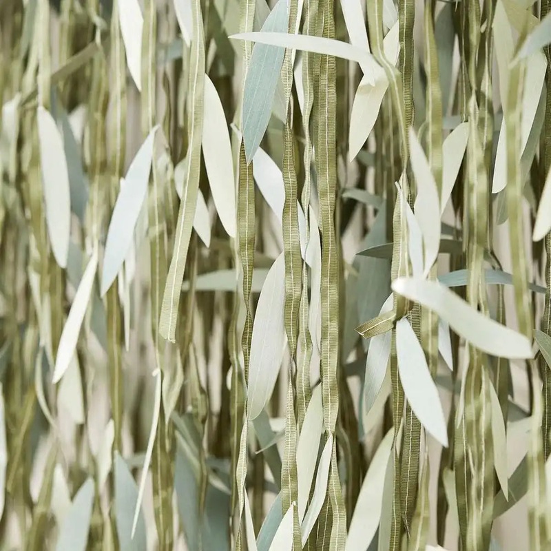 Botanical Leaf Ribbon Backdrop