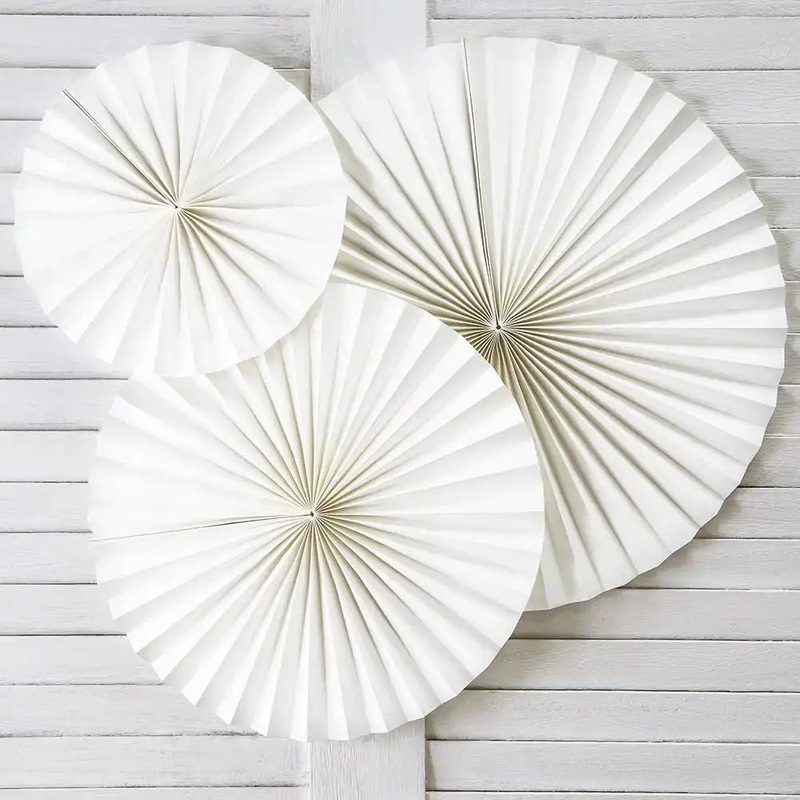 Decorative Rosettes White (x3)