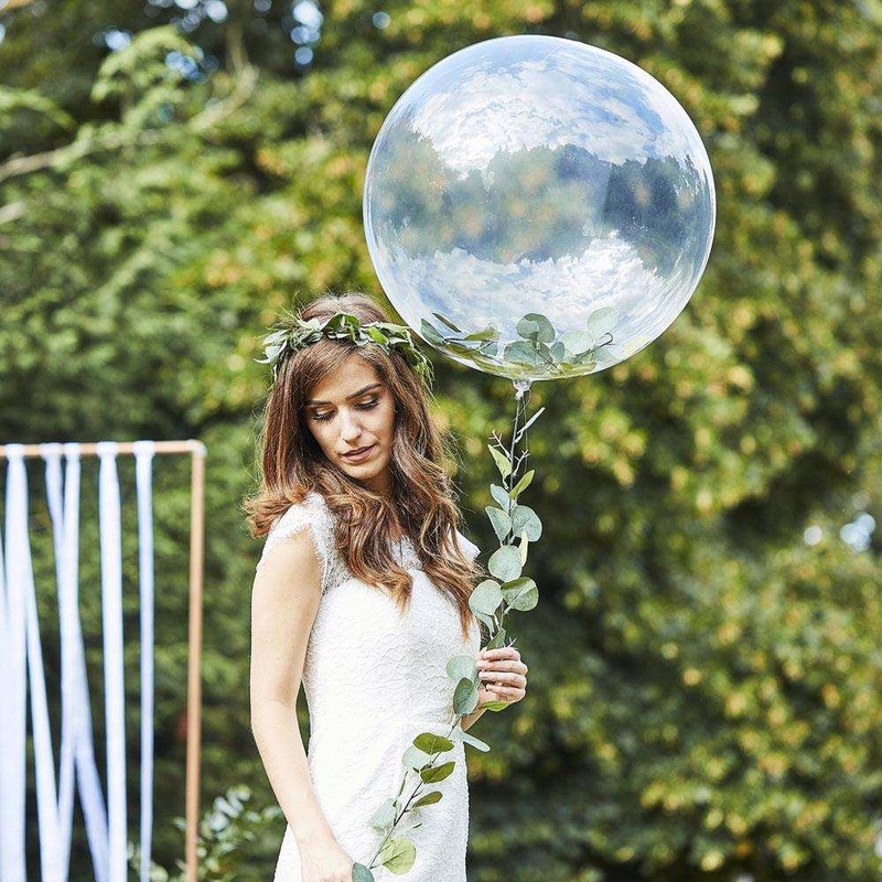 Botanical Orb Balloon with Vine Foliage