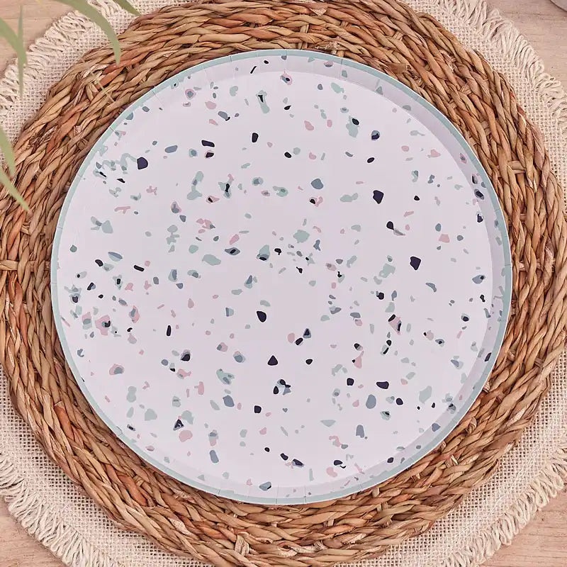 Terrazzo Print Paper Plates (x8)