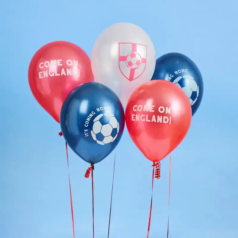 Come on England Latex 12 Balloons (x5)