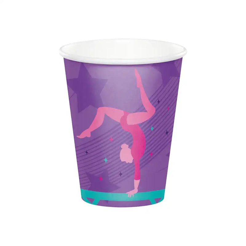 Gymnastics Party - Paper Party Cups (x8)