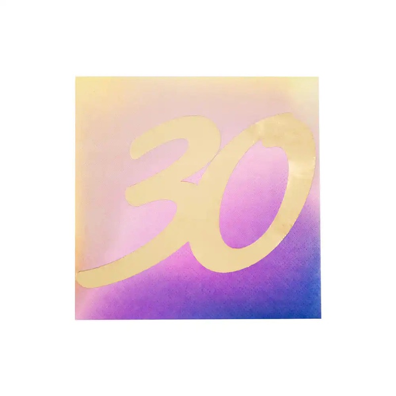 30th Birthday Ombre Paper Napkins (x20)