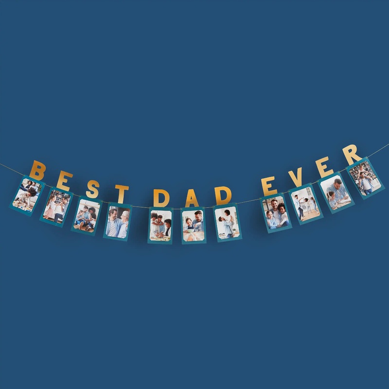 Best Dad Ever Customisable Photo Garland (3m)