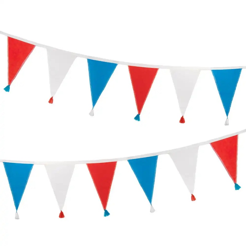 Red, White and Blue Fabric Bunting (3m)