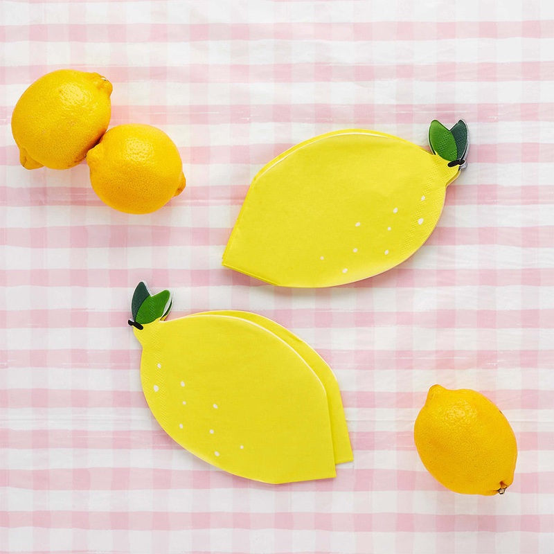 Lemon Paper Napkins (x16)