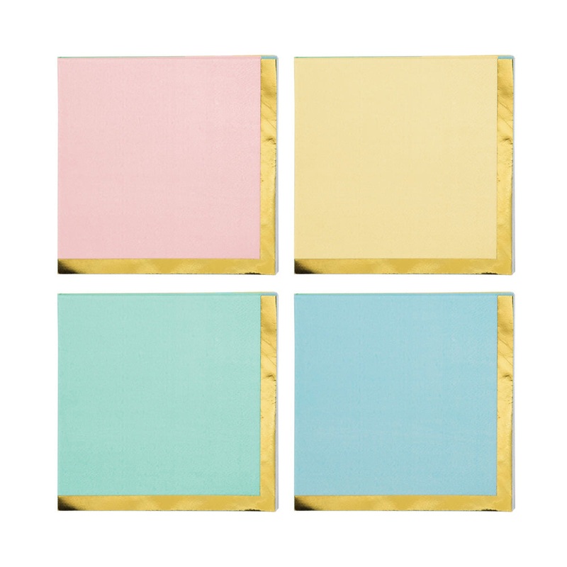 Pastel Beverage Party Napkins (x16)