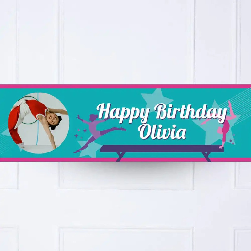 Gymnastics Personalised Party Banner