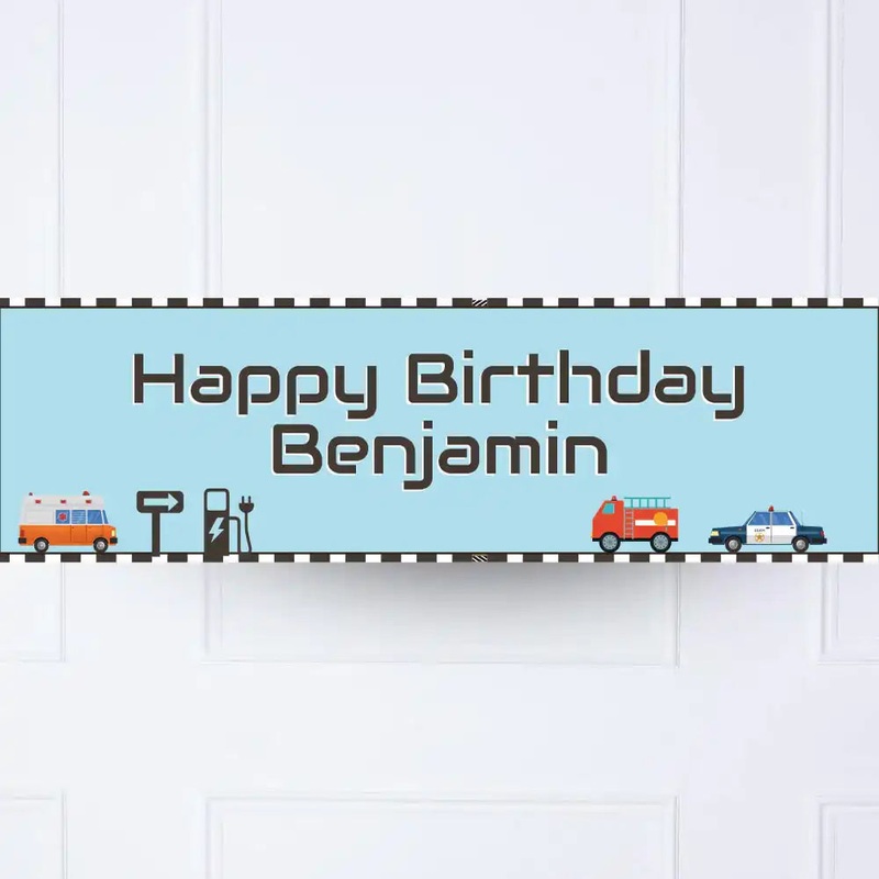 On The Road Personalised Party Banner