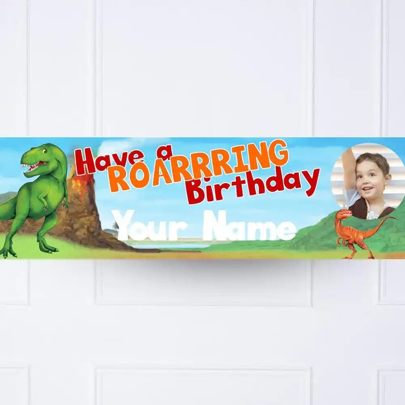 Dinosaur Roar Personalised Party Banner
