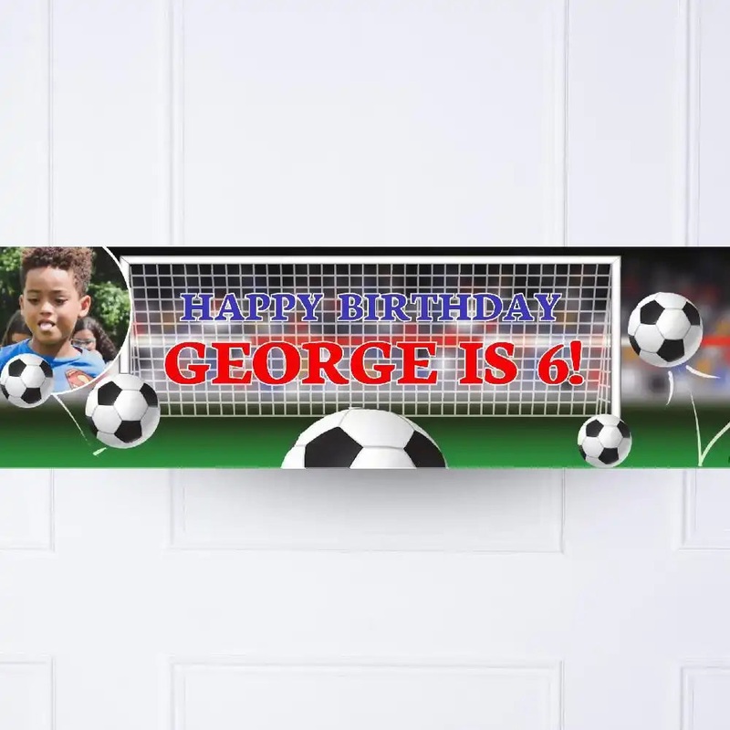 Football Goal Personalised Party Banner