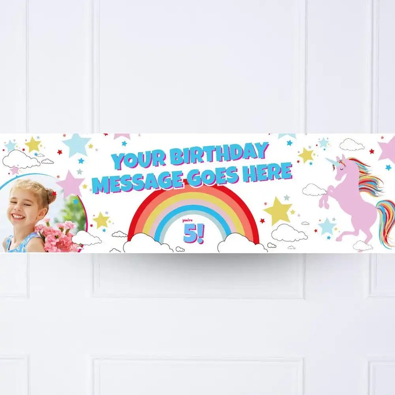 Unicorn Magic Personalised Party Banner