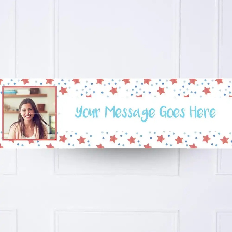 Blue Twinkle Personalised Party Banner