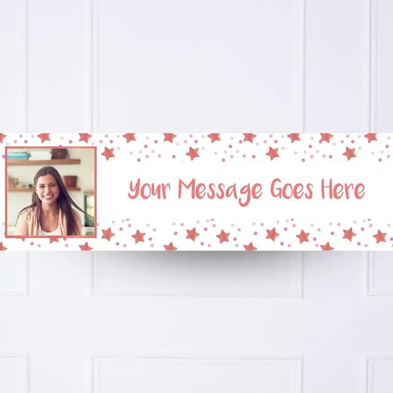 Pink Twinkle Personalised Party Banner