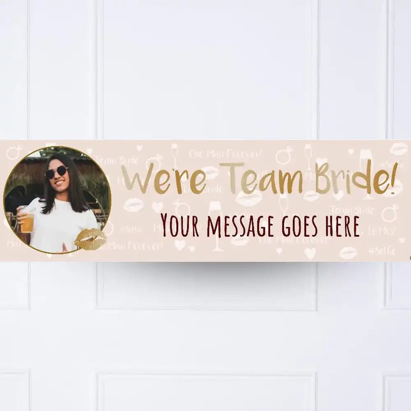 Rose Gold Hen Party Personalised Party Banner