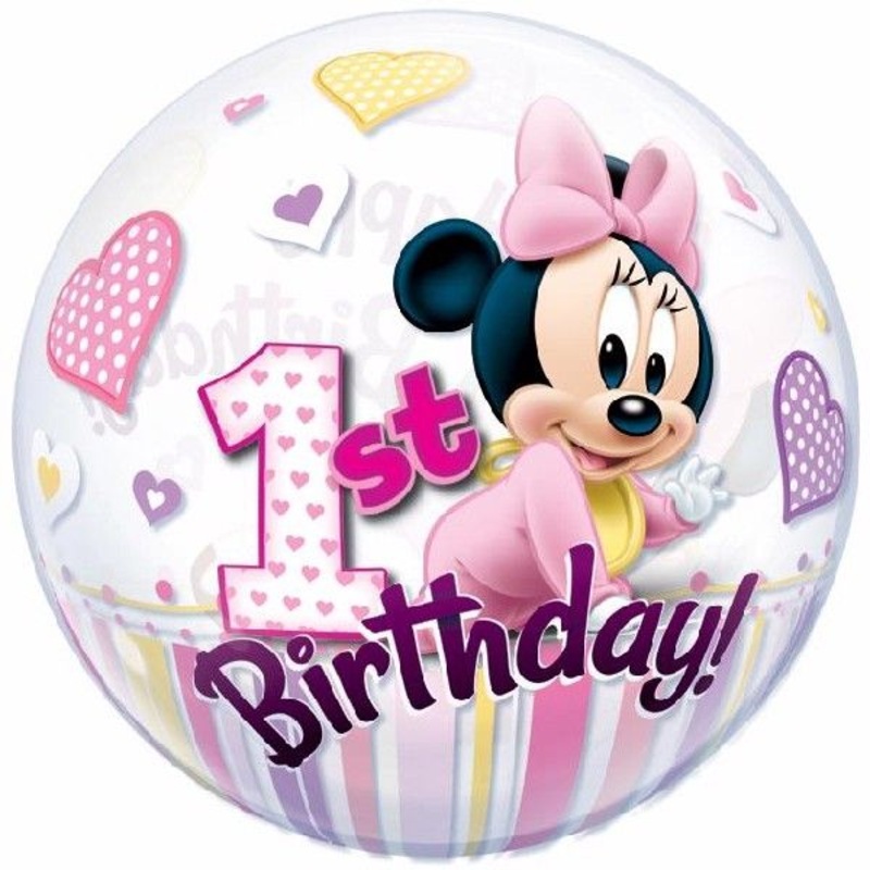 22 BUBBLE - 1ST BIRTHDAY - MINNIE MOUSE