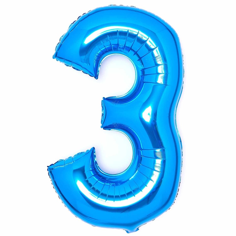 JUMBO NUMBER - 3 - BLUE