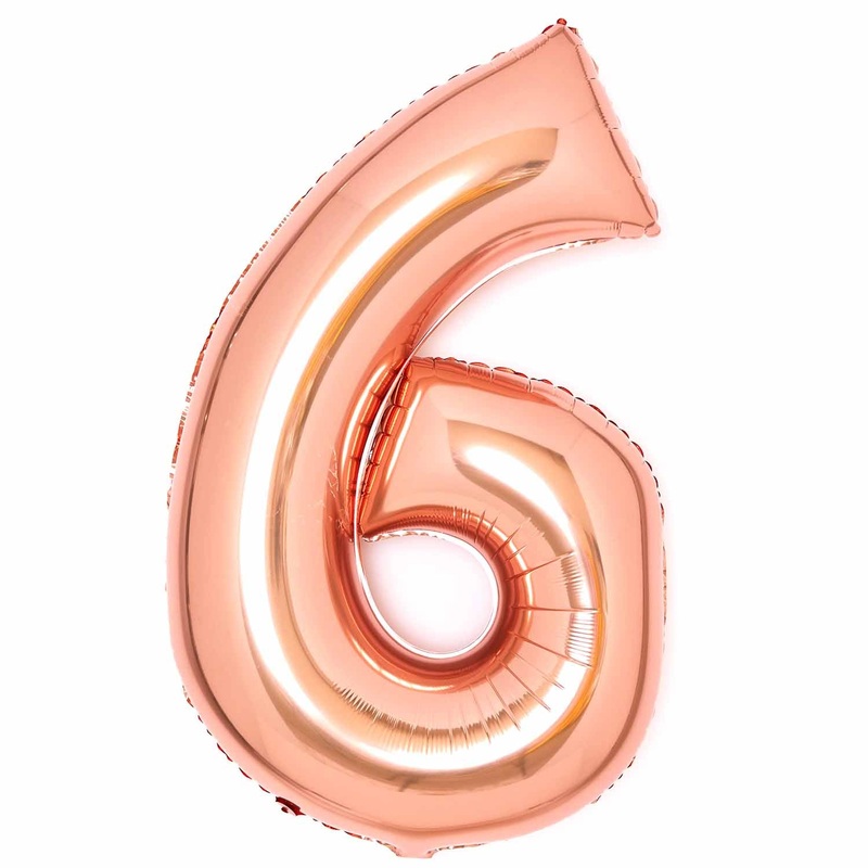 JUMBO NUMBER - 6 - ROSE GOLD