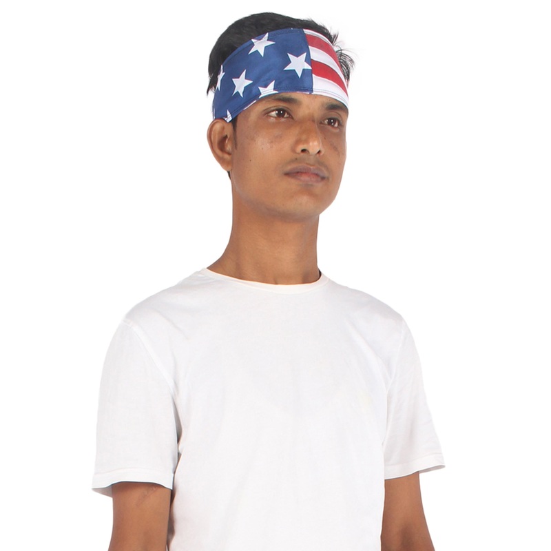 USA Bandana | Unisex USA Pride Stripped Bandana - Red, White, and Blue Colors