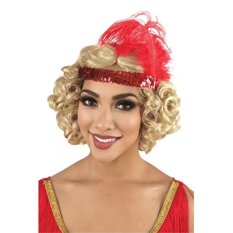 20's Flirty Flapper Girl Wig Blonde