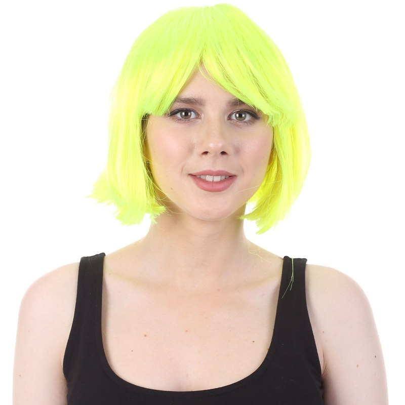 Classic Neon Flapper Green Bob Wig