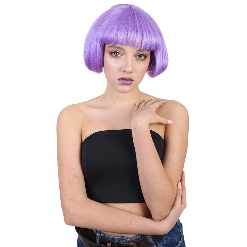 Classic Flapper Purple Bob Wig