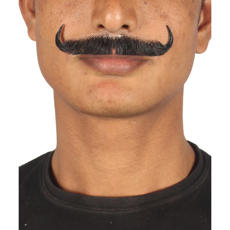 American Moustache Style Set | Black Fancy Facial Hair