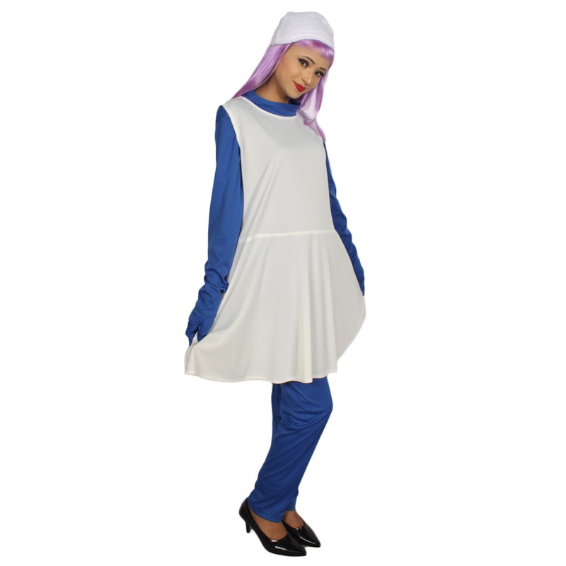 Women's Fancy Blue Costume | Blue White Color