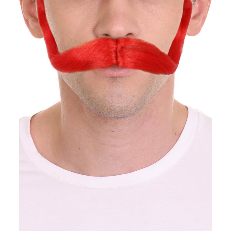 Troll World Tour | Men's Troll Red Straight Handle Bar Mustache