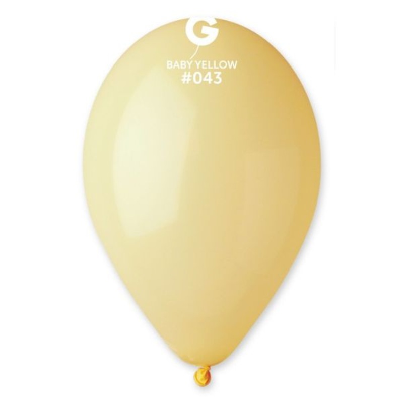 13 LATEX - BABY YELLOW #043|NO INFLATION|INFLATED (12-16 HOURS)|INFLATED WITH CLEAR-FLOAT (2-3 DAYS)|INFLATED (12-16 HOURS) & TASSLE WEIGHT|INFLATED WITH CLEAR FLOAT (2-3 DAYS) & TASSLE WEIGHT|Default Title |MWS Options 1|Default Title |MWS Options 2
