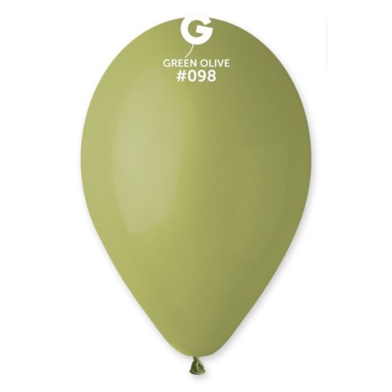 13 LATEX - GREEN OLIVE #098|NO INFLATION|INFLATED (12-16 HOURS)|INFLATED WITH CLEAR-FLOAT (2-3 DAYS)|INFLATED (12-16 HOURS) & TASSLE WEIGHT|INFLATED WITH CLEAR FLOAT (2-3 DAYS) & TASSLE WEIGHT|Default Title |MWS Options 1|Default Title |MWS Options 2