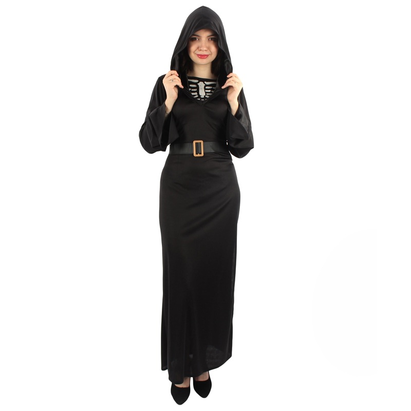 Women Grim Reaper Costume | Black Halloween Costume