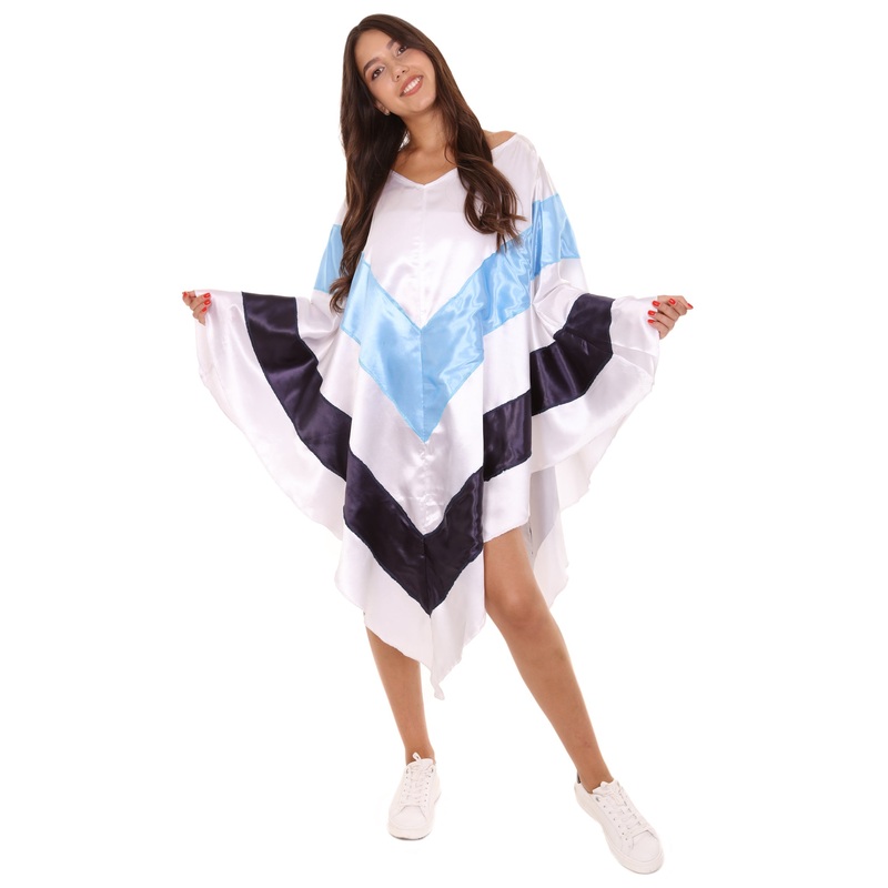 Womens Trooper Super Poncho | Multicolor Tunic Fancy Costume