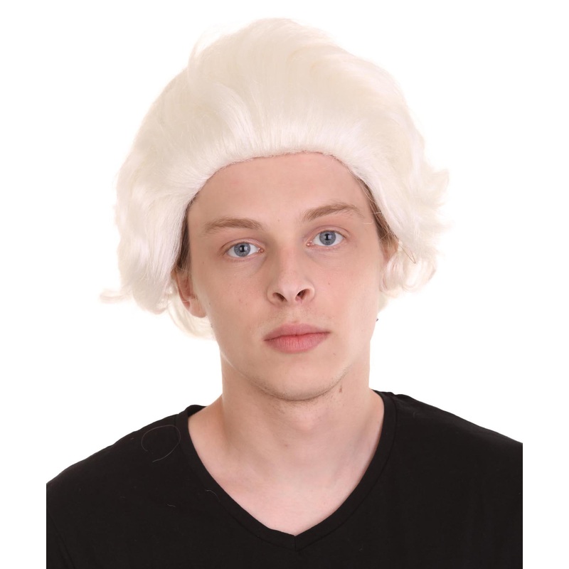 Colonial Historical White Wig | Premium Breathable Capless Cap