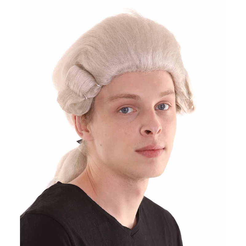 Colonial Short Men White Wig | Premium Breathable Capless Cap