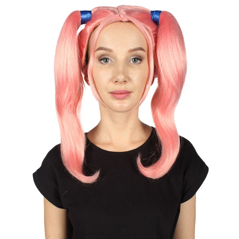 Womens Medium Rag Doll Pink Wig |  Premium Breathable Capless Cap