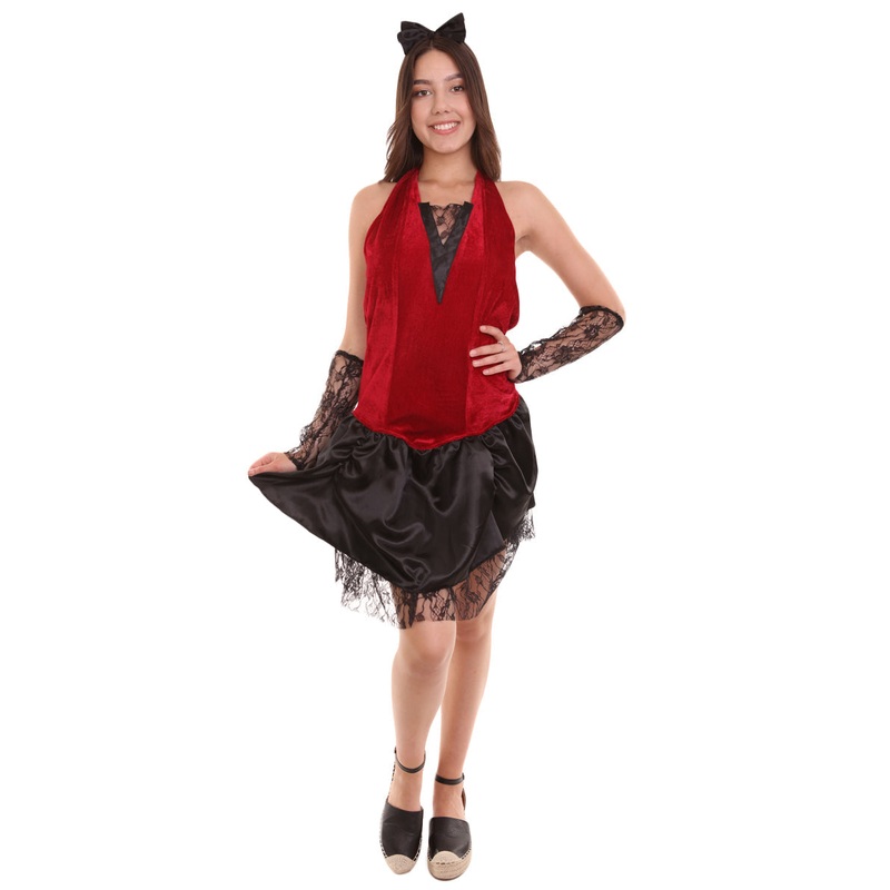 Women's Wild Vamp Costume | Red & Black Halloween Costume