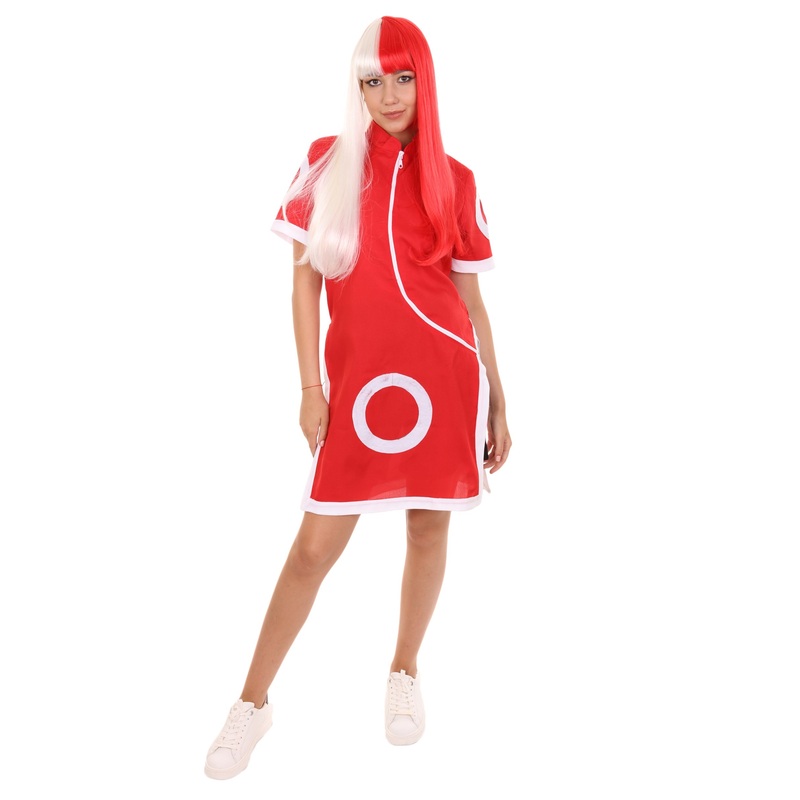 Women's Ninja Anime Costume | Red & White Fancy Costume