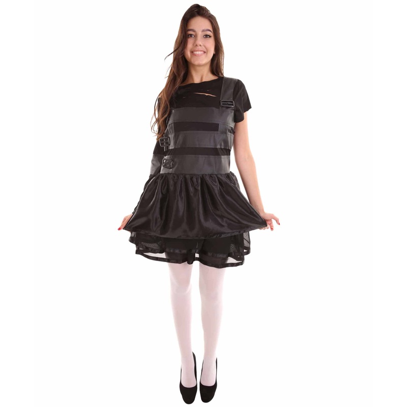 Women's Scissor Man Costume | Black Fancy Costume