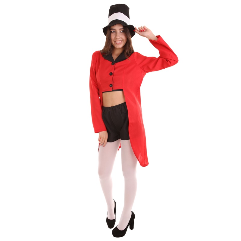 Women's Tamer Costume | Black & Red Fancy Costume
