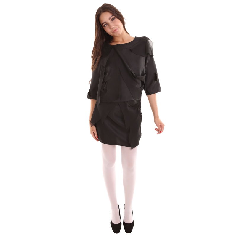 Women's Zombie Dress Costume | Black Halloween Costume