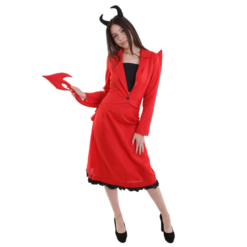 Women's Devilish Diva Costume | Red Halloween Costume