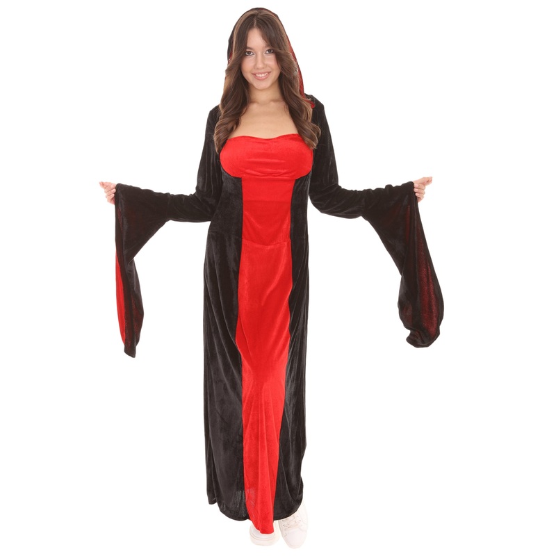 Women's Temptress Vampire Costume | Black & Red Halloween Costume