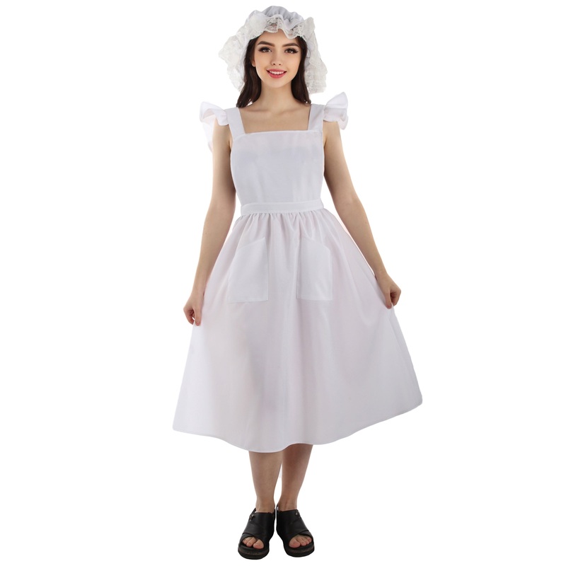Women's Maid Apron Costume | Grey Fancy Costume